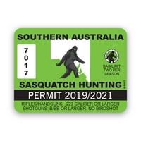 Južna Australija Sasquatch Lov Trake naljepnica - samoljepljivi vinil - Vremenska zaštitna - izrađena