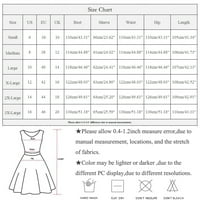 Ljetne haljine za žene tiskane V-izrez A-line Dužina koljena Modna haljina rukava bijela 2xl