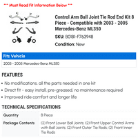 Control Amp Ball Join Cind Cind Kit Cind - kompatibilan sa - Mercedes-Benz ML 2004