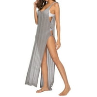 Haljina kratka traper haljina s dugim rukavima kupaći kostimi ženske kostime šuplje odijelo plaža Bikini