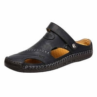Juebong Ljeto Muške sandale Muške Trendne kožne cipele od plaže cipele za šivanje cipele, crna veličina