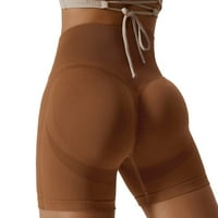 Manxivoo joga kratke hlače Ženska fitness joga kratke hlače Visoki struk Mekani spande Jahačke kratke