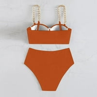 Puawkoer Womens bikini setovi visokog struka dva kupaća kupaća kostim kupaći kostimi kupaći kupaći kostim