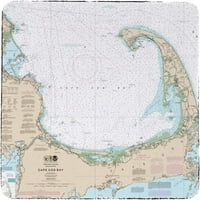 Rovkeav CT in. Cape Cod Bay44; Ma mapa na nauticama Coaster - set od 4