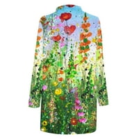 Levmjia Cardigani za žensko čišćenje labavih džemper vrhova ženske modne cvjetne od tiskane kardiganske