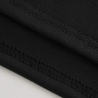 Ženski vrhovi ženska modna casual tiskara labav kratki rukav majica pulover crne boje