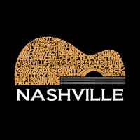 Nashville gitara - dječačka majica riječi umjetnost