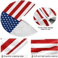 4. jula Patriotska američka američka zastava Xmas Božićne suknje za suknje za stol za odmor za odmor