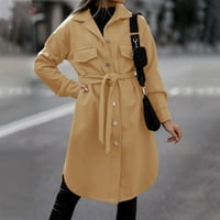 Adviicd Blazer za ženski kaput za peakoat casual sredina dugačak kaput rever otvoreni prednji asimetrični
