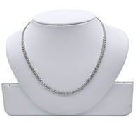 18K bijeli zlatni dijamantski ogrlica 5. karata FG-SI 4-kandža