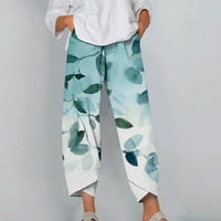 Ženske ljetne hlače od elastičnih struka Štampanje rastezljivih labavih hlača sa džepovima na plaži