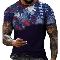 Muška ljetna vanjska nezavisnost za neovisnost od tiskane majice kratkih rukava Casual Top American