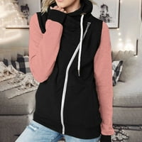 Vedolay Womens Jackets ženski reverzni vrat dugih rukava modni gumb prednja modna jakna, ružičasta 5xl