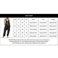 Jumpsuits za žene Elegantne rukave V izrez Spaghetti remen duge hlače sa dva džepa kombinezon Beige