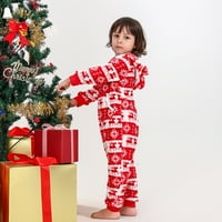 Vrijeme i trupe, božićne pidžame za porodičnu opremu, sin kćeri, meko, crvene, dječake Djevojke Božićna