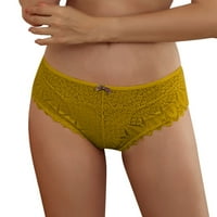 Plus veličine donje rublje za žene Hot Gaćies Crochet up panty šuplje od donjeg rublja noćno voćno žute