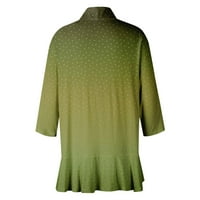 Cardigan za žene Dressing Cvjetni uzorak V-izrez rukave udobne žene, zeleni 3xl