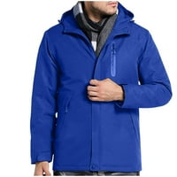 Fatuov muns plus veličine kaputi pamučni kapuljač dugih rukava, ležerne zimske plave kapute