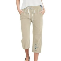 Akiihol ženske radne pantalone plus veličina ženske pantalone za golf rastezanje Hlače gležnjače visoke