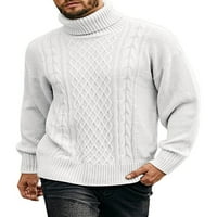 Avamo Muške Slim Fit Turtleneck džemper Čvrsta boja Moderan Pleteni zimski pulover Dukseri rebrani rub