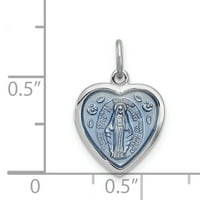 Karat u karatsu sterling srebrna polirana finišna radna mirisana medalja za srce sa srebrnim oblikovanjem