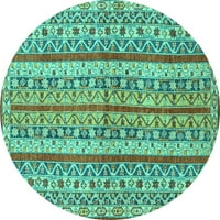 Ahgly Company u zatvorenom okruglom apstraktnoj tirkizno plavo modernim prostirkama, 4 '