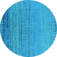 Ahgly Company u zatvorenom okrugli orijentalno svijetli plavi industrijski prostirke, 6 '