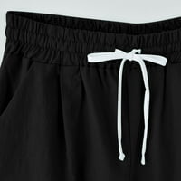 Unleife kratke hlače za žene Modni ženski kratki tiskani uski uski džepni elastičnosti visokog struka