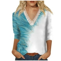 Apepal bluza od ženskih majica s rukavima V its casual bagesy bluza Ženske vrhove bijele m