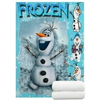 Smrznuti OLAF pokrivač Super mekani komforan flanel baka za kauč lagani toplo za sprat za kauč za protuplatenu