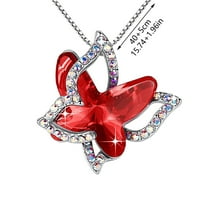 Clearsance Dame Crystal Butterfly ogrlica s višebojni modna privjeska ogrlica
