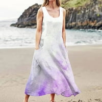 Žene Ljetne haljine Ljetne haljine Skater Fit & Flare haljina bijela 3xl