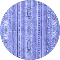 AHGLY COMPANY Stroj za pranje u zatvorenom okruglom sažetkom plavih modernih prostirki, 8 'krug