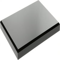 Plymor crna akrilna pravokutna zaručna baza zaslona, ​​8 W 6 D 0,75 h