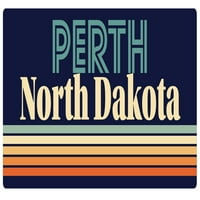Perth North Dakota Frižider Magnet Retro dizajn