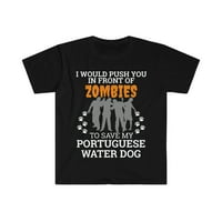 Gurnite ispred zombija za uštedu portugalskog majica za unise u vodu S-3XL