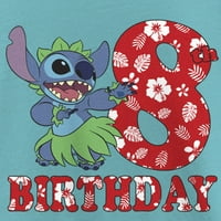 Djevojka Lilo & Stitch 8. rođendan Hula Dance Graphic Tee Tahiti Plava Mala