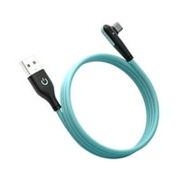 Randolph USB C kabl desni ugao 90 ° lakat USB A do C Tečni silikonski kabl za brzo punjenje