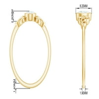 Ovalni moissanite pasijans Keltski čvor zaručni prsten za žene, 14k žuto zlato, SAD 10,00