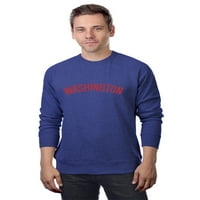 Daxton Washington Duks atletski fit pulover Crewneck Francuska Terry tkanina, denim dukserice crvena