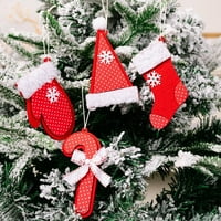 Božićni ukrasi Xmas poklon šešir čarape Cane rukavice na privjeskom na privjesku sječenje
