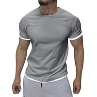 Košulje za muškarce Sportska boja blok Udobno prozračno okrugla vrata