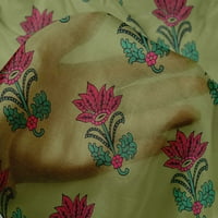 Onuone svilena tabby tkanina od listova i cvjetnog bloka otiska šivaći tkaninu bty wide
