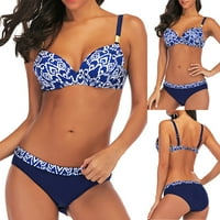 Žene plus veličine Ispiši kupaći kostim kupaći kostim kupaći kostim, plavi