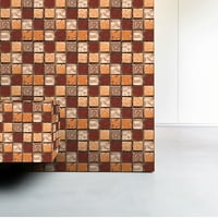 Goory Mosaic Podne zidne naljepnice Peel & Stick Kuhinjske pozadinske pločice Samoljepljene kuhinjske