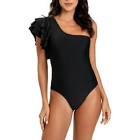 Ženska kupaći kostim pune boje komforan jednodijelni jednodijelni peplum konzervativni uski kostim