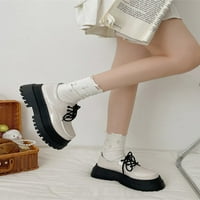Prednjeg swalk dame kožne cipele Udobne haljine cipele čipke Up udruge Oxfords Party Vintage Loafers