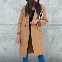 Ženske jakne Ležerne male malena dugačak kaput dugačak dugi rukav niz gumbi za kapute na prsima Blazer