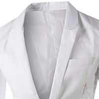 Muška blejzer obična modna lagana posteljina haljina Stil Jedno dugme Site Jackets Solid casual sportski