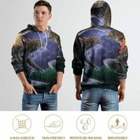 Wolf sa krilima Unise duksevi 3D ispisani pulover dukseri sa kapuljačom, ležerni džemper vrhovi